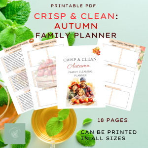 Crisp & Clean: Autumn Family Planner, Fall Cleaning Planner and Caldendar, To do list