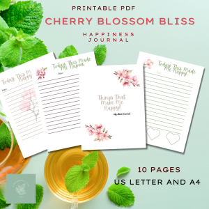 Cherry Blossom Bliss: Happiness Printable Journal
