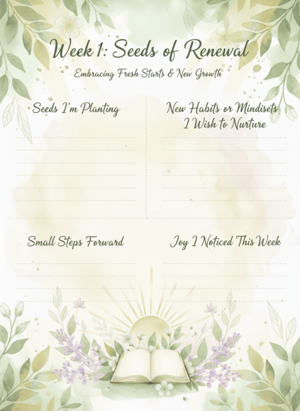 April Growth & Awakening Weekly Mini Journal