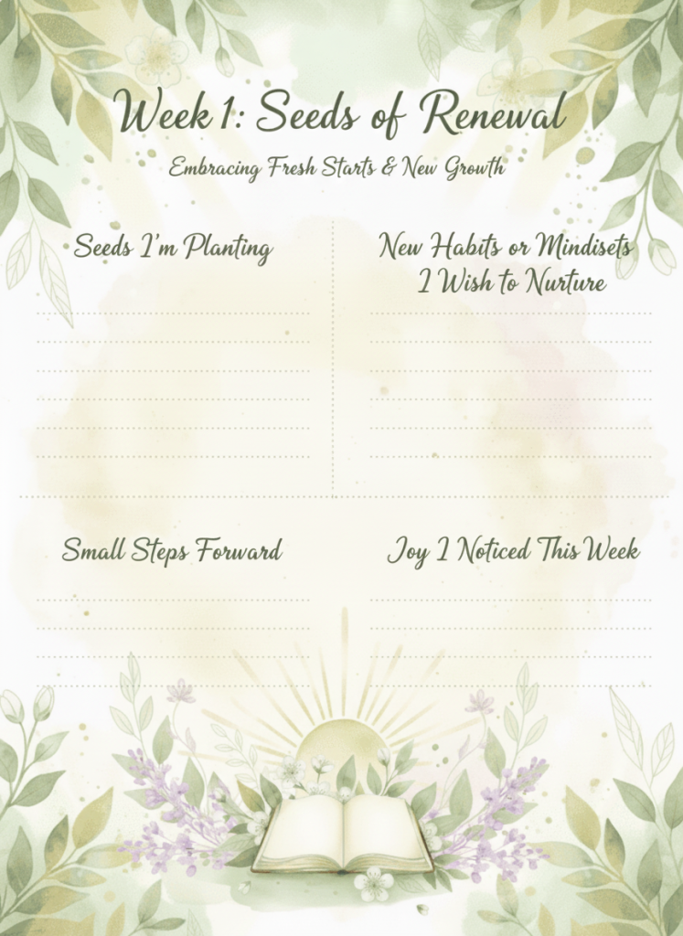 April Growth & Awakening Weekly Mini Journal