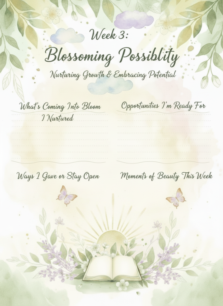 April Growth & Awakening Weekly Mini Journal