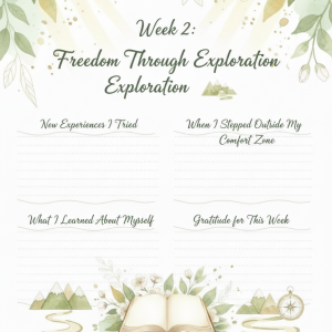 March Reset: A Mindful Freedom & Curiosity Mini Journal, Weekly Pages - Image 4