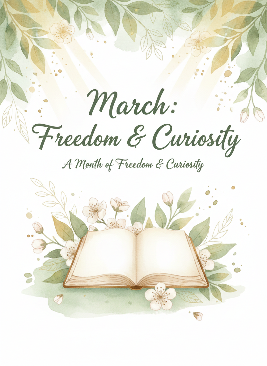 March Reset: A Mindful Freedom & Curiosity Mini Journal, Weekly Pages - Image 1