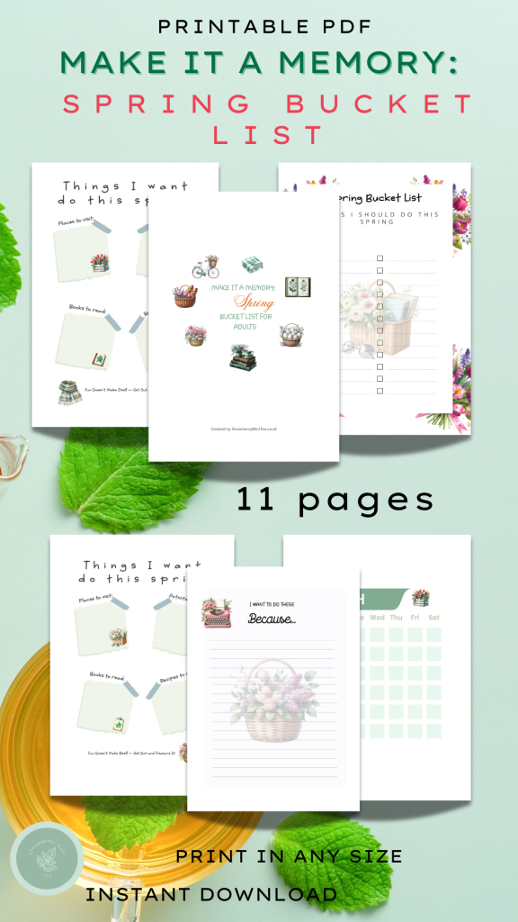 NEW FREEBIE! Minty Spring Bucket List – printable pdf
