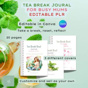 Tea Break Journal for Busy Mums PLR| Editable Template