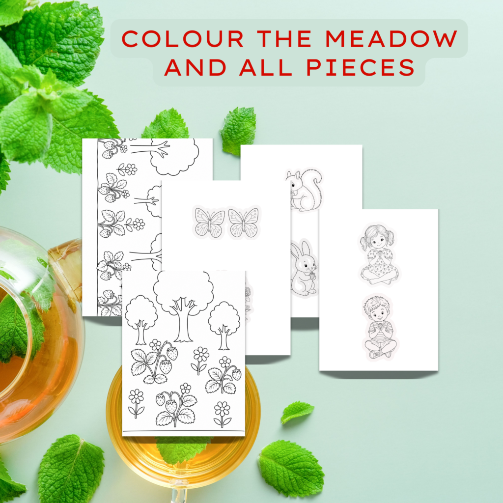 PLR Mini Cut & Paste Wild Strawberry Picnic Kit