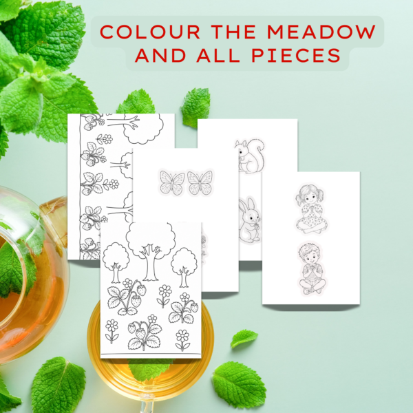 PLR Mini Cut & Paste Wild Strawberry Picnic Kit