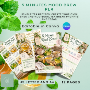 5-Minute Mood Brews PLR – Tea Recipes & Mindful Reset Printables