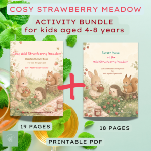 Cosy Wild Strawberry Meadow Bundle: Mazes, Tracing, Cut and Paste, Colouring and more