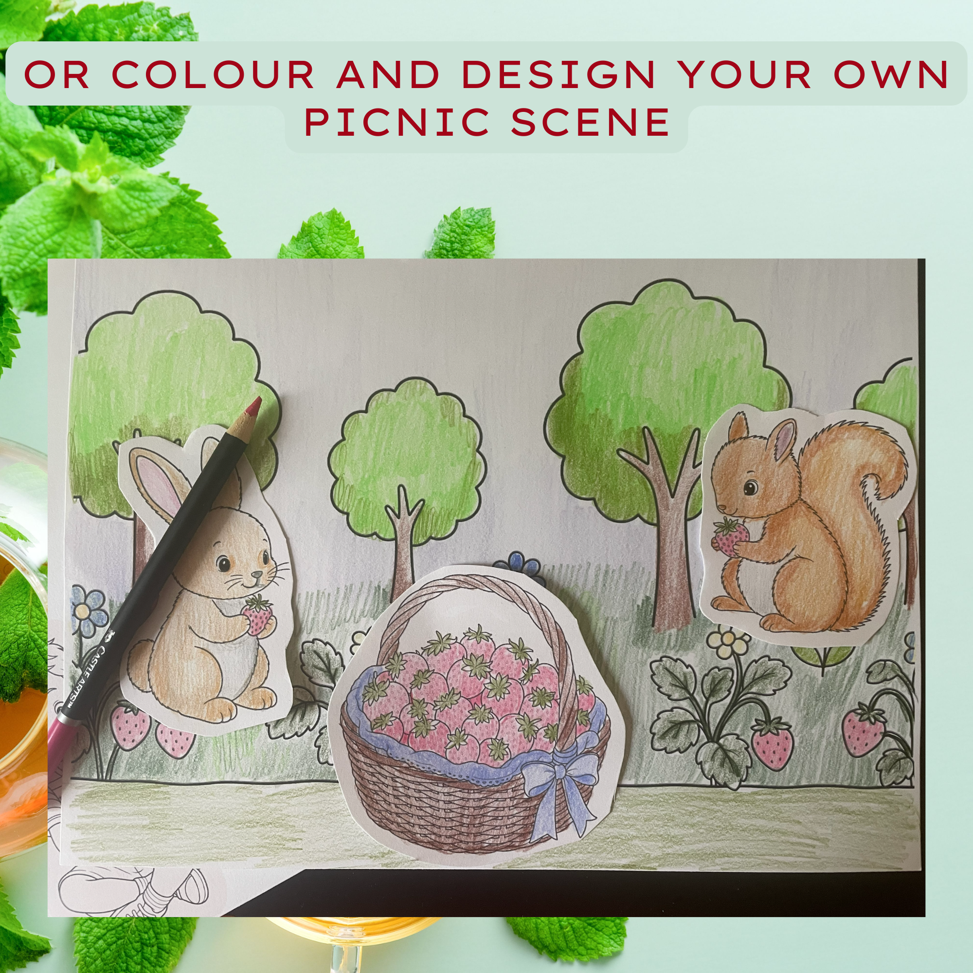 Cosy Wild Strawberry Meadow Bundle: Mazes, Tracing, Cut and Paste, Colouring and more - Image 6